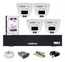 Kit Intelbras 4 Vhd 1120d Full Color, Dvr Mhdx 1004, 1 Tera