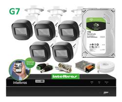 Kit Intelbras 5 Cam Vhd 1130b Ir 30m Dvr 8ch Mhdx 1008 C/ 1tb Kit Intelbras 5 Cam Vhd 1130b Ir 30m Dvr 8ch Mhdx 1008 C/ 1tb