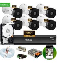 Kit Intelbras 6 Cam 1220b Fullhd Dvr 8 Mhdx 1208 Hd 1 Tera