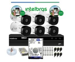 Kit Intelbras 6 Cam. Hdcvi 1120b Dvr 8ch Mhdx Multi Hd C/hd 1tb Kit Intelbras 6 Cam. Hdcvi 1120b Dvr 8ch Mhdx Multi Hd C/hd 1tb