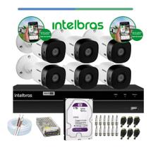 Kit Intelbras 6 Cam. Hdcvi 1120b Dvr 8ch Mhdx Multi Hd C/hd 1tb Kit Intelbras 6 Cam. Hdcvi 1120b Dvr 8ch Mhdx Multi Hd C/hd 1tb