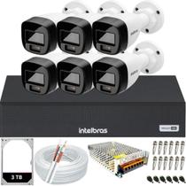 Kit Intelbras 6 Câmeras 1220b Full Color Dvr 8ch Mhdx 1108c Hd 3TB colorido 24hrs Kit Intelbras 6 Câmeras 1220b Full Color Dvr 8ch Mhdx 1108c Hd 3TB colorido 24hrs