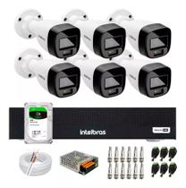 Kit Intelbras 6 Full Color 1220 Dvr 8 Canais 3008c C/1tb