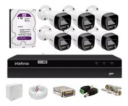 Kit Intelbras 6 Vhd 1120b Full Color, Dvr Mhdx 1208, Hd 1tb