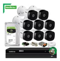 Kit Intelbras 8 Cam 1120b G4 Ir 20m Dvr 8 Mhdx 1108 Hd 1 Tb