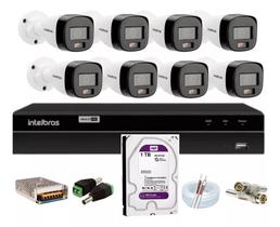 Kit Intelbras 8 Cam. 1220b Full Color Dvr 1208 1tb Purple
