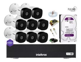 Kit Intelbras 8 Cam 1220b Fullhd Dvr Mhdx 3008-C C/ 1t Purple