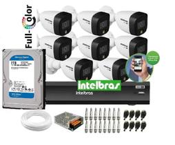 Kit Intelbras 8 Cam Vhd 1220b Full Color 1080p Dvr 3008 2tb