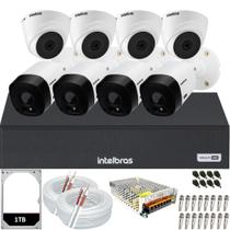 Kit intelbras 8 Câmeras Bullet + Dome Hd 720p + Dvr Mhdx 1108 + Hd1tb+200m de cabo