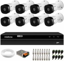 Kit Intelbras 8 Câmeras HD 720p VHL 1120 B + DVR 1108 Intelbras + Acessórios