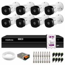 Kit Intelbras 8 Câmeras HD 720p VHL 1120 B + DVR 1108 Intelbras + HD 2TB para Armazenamento