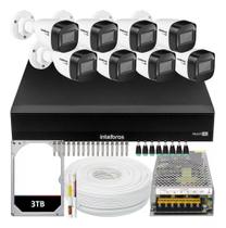 Kit Intelbras 8 Câmeras Vhd 1130 30m Dvr De 16 Canais 1016c com hd 3tb