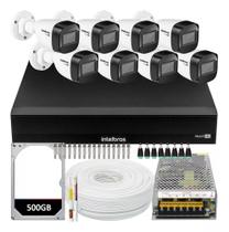 Kit Intelbras 8 Câmeras Vhd 1230 30m Dvr De 16 Canais 1116c com hd 500GB