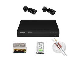 kit intelbras c/ 2câmeras black 1080p + DVR mhdx 1204 de 4 canais