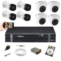 Kit Intelbras CFTV 4 Câm 1120B 4 Câm 1120D Dvr MHDX MULTI HD +HD