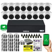 Kit Intelbras com 16 Câmeras Full HD + DVR 16 Canais + HD 4TB Acesso Remoto via Celular