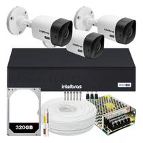 Kit Intelbras Completo Alta Definição - 3 Câmeras - HD