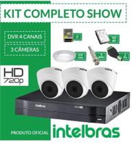 Kit Intelbras Completo Alta Definição - 3 Câmeras Internas - HD Kit Intelbras Completo Alta Definição - 3 Câmeras Internas - HD