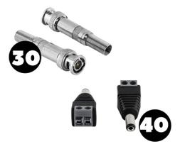 Kit Intelbras Conector Conex 1000, 30 Bnc Mola E 40 P4 Macho Kit Intelbras Conector Conex 1000, 30 Bnc Mola E 40 P4 Macho