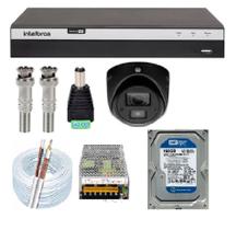 Kit Intelbras Full Hd Dvr 04ch + 01 Câmeras C/ Áudio + HD + Acessórios