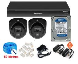 Kit Intelbras Full Hd Dvr 04ch + 02 Câmeras C/ Áudio + Acessórios Kit Intelbras Full Hd Dvr 04ch + 02 Câmeras C/ Áudio + Acessórios