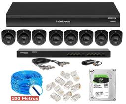 Kit Intelbras Full Hd Dvr 08ch + 08 Cameras C/ Áudio + HD 1 Tb + Acessórios
