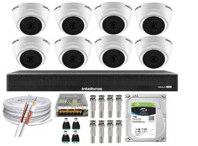Kit Intelbras Full Hd Dvr 08ch + 08 Cameras C/ Áudio + HD + Acessórios
