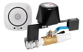 Kit Inteligente Controlador de Válvula Registro + Sensor Detector Gás Cozinha GLP Inteligente Wifi