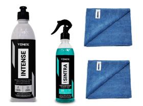 kit intense 500ml + sintra fast 500ml + 2 toalha de micro fibra 40x40 cm kit intense 500ml + sintra fast 500ml + 2 toalha de micro fibra 40x40 cm