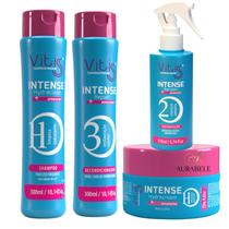 Kit Intense Vitiss shampoo condicionador mascara keratim cabelos secos ressecados danificados promove brilho maciez restauração fios Kit Intense Vitiss shampoo condicionador mascara keratim cabelos secos ressecados danificados promove brilho maciez restauração fios