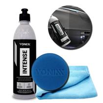 Kit Intense Vonixx 500ml + Pano Microfibra + Aplicador Vonixx - Para plásticos internos
