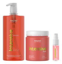 Kit Intensive Shampoo 1l Máscara 700g E Óleo 12ml - Macpaul