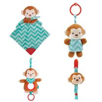 Kit Interativo Buba 4 Peças Macaquinho Fun Colorido Kit Interativo Buba 4 Peças Macaquinho Fun Colorido