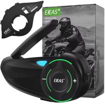 Kit Intercomunicador Ejeas Q8 Fone Bluetooth Moto Capacete + Controle Remoto Guidão EUC IP67