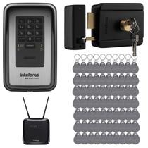 Kit Interfone Coletivo Sem Fio Intelbras 4G ICW 4002 com Porteiro Eletrônico e 50 Chaveiros RFID Kit Interfone Coletivo Sem Fio Intelbras 4G ICW 4002 com Porteiro Eletrônico e 50 Chaveiros RFID