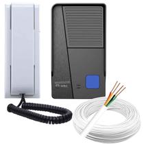 Kit Interfone HDL Porteiro Eletronico Residencial F8 Class + 20 Metros de Cabo 4 Vias Kit Interfone HDL Porteiro Eletronico Residencial F8 Class + 20 Metros de Cabo 4 Vias