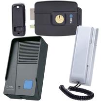 Kit Interfone Porteiro Eletrônico Residencial F8 Class HDL + Fechadura Ad Preta HDL Kit Interfone Porteiro Eletrônico Residencial F8 Class HDL + Fechadura Ad Preta HDL