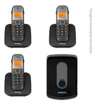 Kit Interfone Porteiro Intelbras Sem Fio Tis 5010 3 Ramais