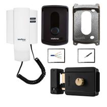 Kit Interfone Porteiro IPR 8010 Intelbras destrava fechadura