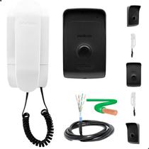 Kit Interfone Porteiro Residencial IPR 1010 Intelbras com cabo 50 MTS para Instalação