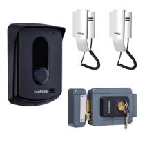 Kit Interfone Residêncial Ipr8010 Com Extensão Audio