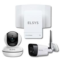 Kit Internet Rural com Roteador Amplimax Fit e Cameras Interna Myra e Externa Wifi Elsys Com IA