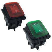 Kit Interruptor Botão Liga Desliga Verde e Vermelho Compatível Extratora WAP Carpet Cleaner Pro 30