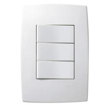 Kit Interruptor C/ Placa 3m Simples Branco 250v Pialplus Kit Interruptor C/ Placa 3m Simples Branco 250v Pialplus