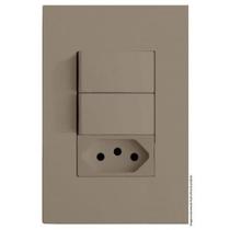 Kit Interruptor Duplo Simples + Tomada 10 a 4 X2 Brs12247-5 Fe Kit Interruptor Duplo Simples + Tomada 10 a 4 X2 Brs12247-5 Fe