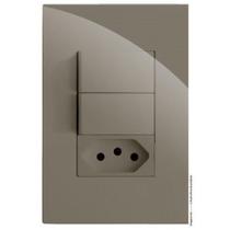 Kit Interruptor Duplo Simples + Tomada 10A 4X2 Brg11294-1Fe