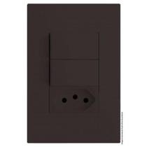 Kit Interruptor Duplo Simples + Tomada 10A 4X2 Brs12245-9Ch Kit Interruptor Duplo Simples + Tomada 10A 4X2 Brs12245-9Ch