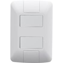 Kit Interruptor Duplo Tramontina Linha Aria 4x2 Branco