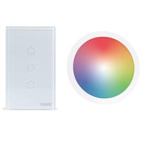 KIT Interruptor Inteligente 3 Botões + Painel RGB 24W 30X30