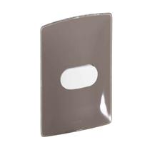 Kit Interruptor Paralelo Com Placa 4x2 Marrom Brilhoso Nereya Legrand